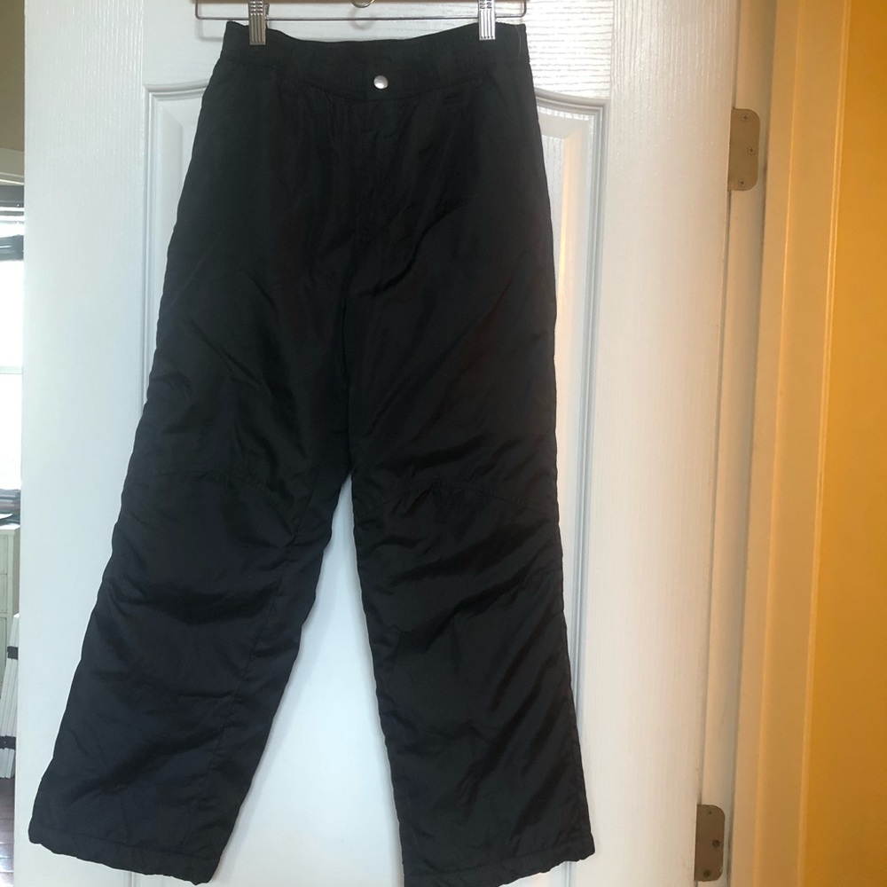 Unisex boy or girl black snow ski pants
